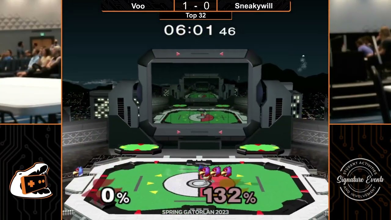 Voo (Falco) vs Sneakywill (Falco) - Melee Top 32 - GatorLAN Spring 2023