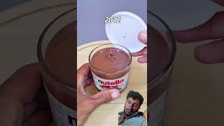Nutella Chocolate Jar ASMR 🍫 Satisfying Eating Sounds | Mukbang Dessert #Shorts
