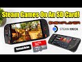 Running steam games from an sd card handheld gaming pc test