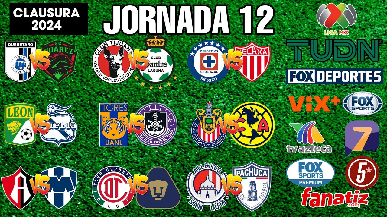 FECHAS, HORARIOS Y CANALES PARA LA JORNADA 12 DE LA LIGA MX CLAUSURA ...