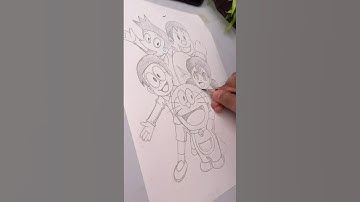 Doraemon Drawing , Free hand #shorts #drawing #art #doraemon