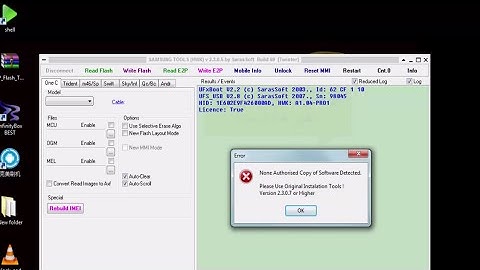 Fix HWK Box  None Authorised Copy of Software