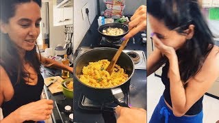 Farhan Akhtar girlfriend Shibani Dandekar WORST ACTin the kitchen??! Making Pasta Home Quarantine