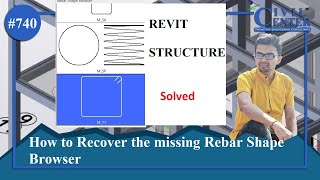 Revit Structure: How to recover the Rebar Shape Browser||Display the missing bar shape selection
