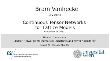 Bram Vanhecke - Continuous Tensor Networks for Lattice Models