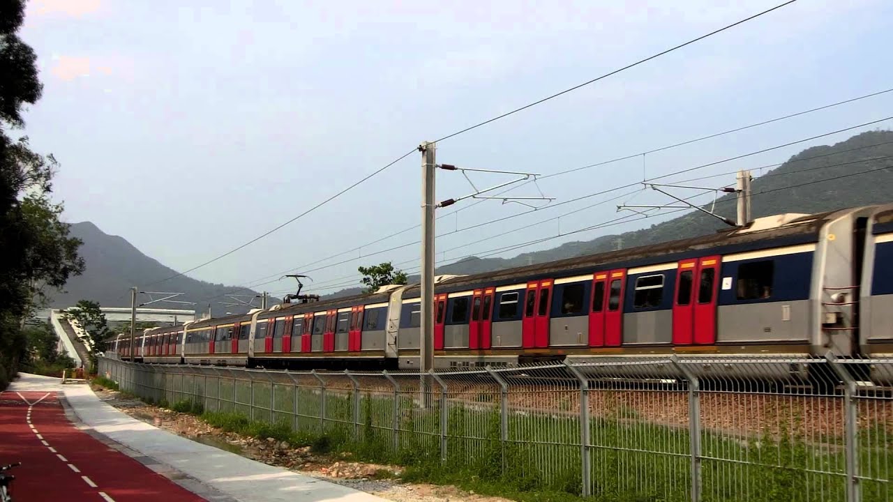 Erl R Train {ERL} Northbound MLR train passing near MTR Tai Wo Station - YouTube