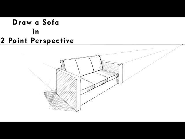 How To Draw A Sofa In 2 Point Perspective | Baci Living Room