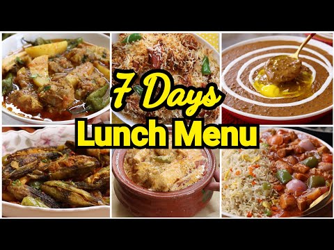 7 Days Pakistani Lunch Idea's 2025 Weekly Lunch Menu by YES I CAN COOK