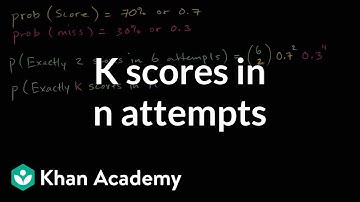 Generalizing k scores in n attempts | Probability and Statistics | Khan Academy
