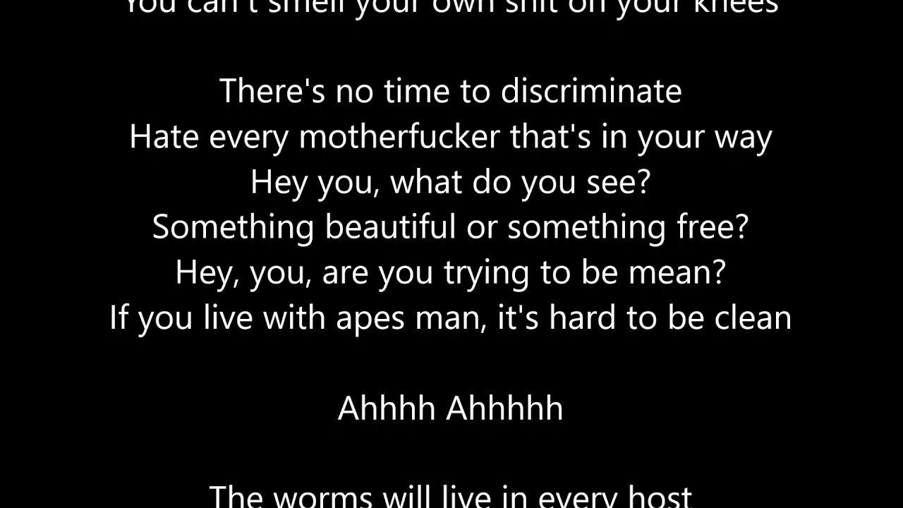 Marilyn Manson The Beautiful People Lyrics Scrolling Youtube