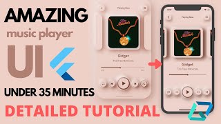 Amazing Music Player UI  in minutes | Detailed tutorial | Build amazing UI in flutter | COVID-19 screenshot 4