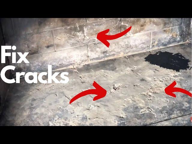How to Fix Cracks in Your Fireplace. Fire Box Repair. - YouTube