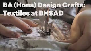 Angus Colvin about BA (Hons) Design Crafts: Textiles