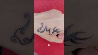 M naam wala tattoo design 😱🫡🖍️ #tattoo #trending #viral #ytshorts #art #newyoutuber