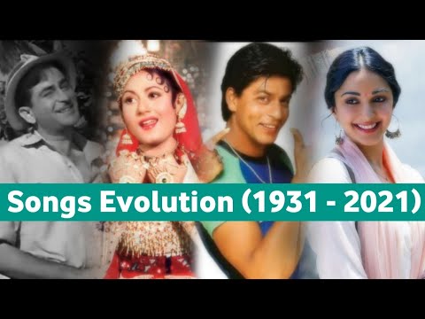 Evolution Of Hindi Film Songs1931   2021  Most Popular Song Each Year  MUZIX