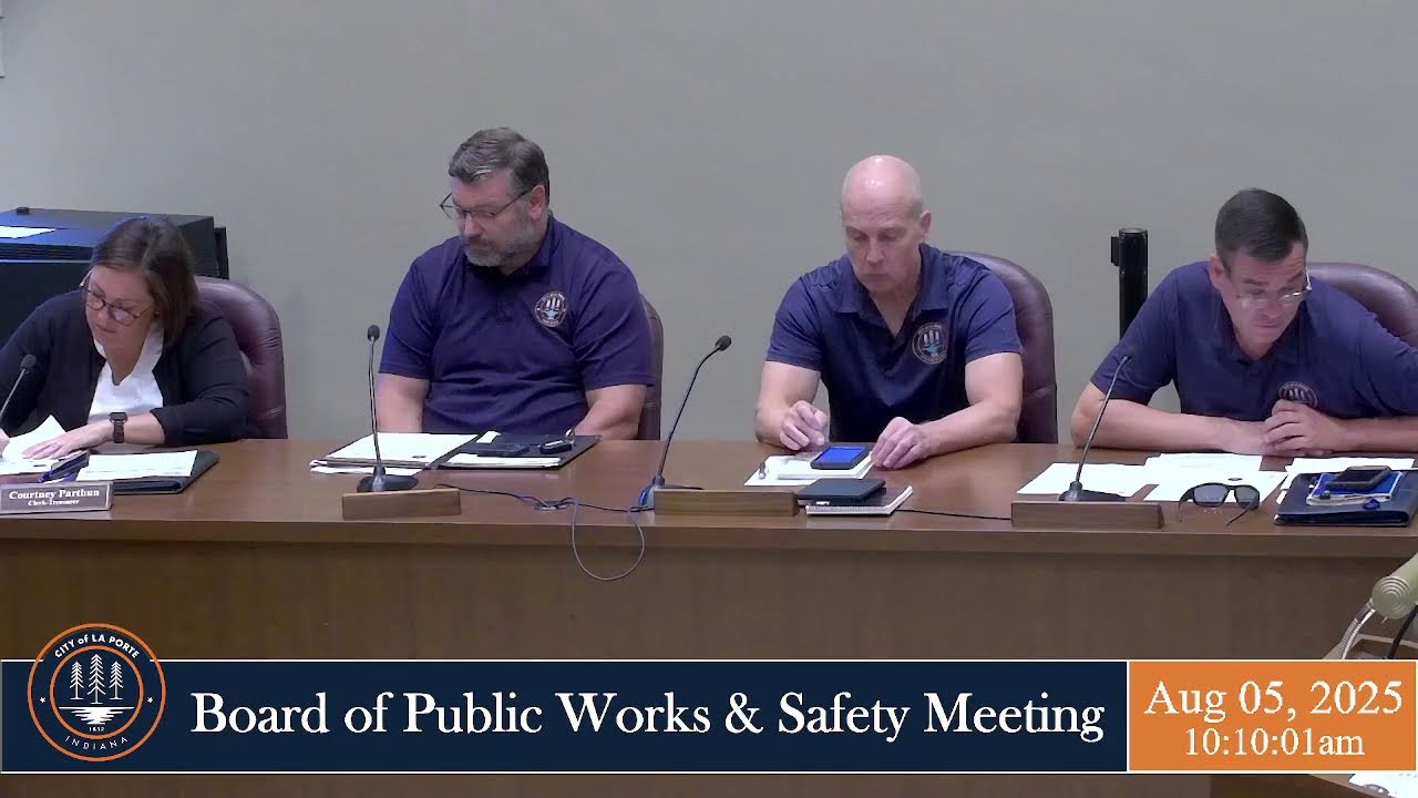 Board of Public Works & Safety Meeting - 08/05/2025
