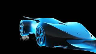 3D cars hologram video for 3D projector