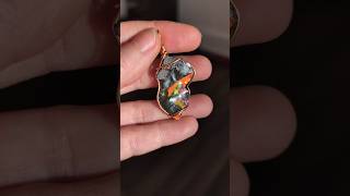 #11 Ammolite Talisman "Queen" 37x22x6mm 250$CAD