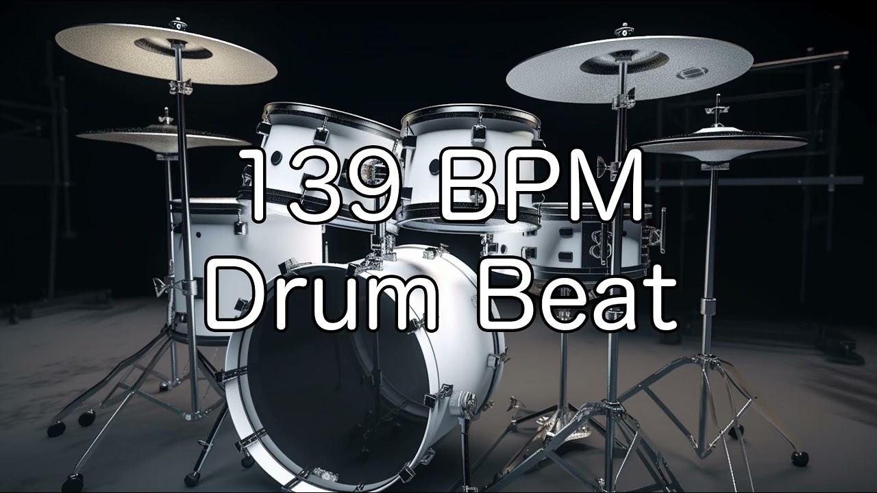 139 BPM Rock Drum Beat for Musical Practise
