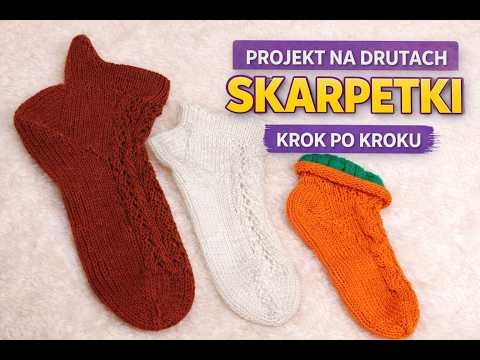 Skarpetki na drutach krok po kroku | 3 sposoby wykończenia | Knitting socks tutorial