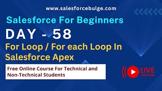 For Loop / For each Loop In Salesforce Apex | apex in salesforce | salesforce bulge