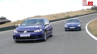 Volkswagen Golf R vs Volkswagen Scirocco R en circuito  Autobild.es