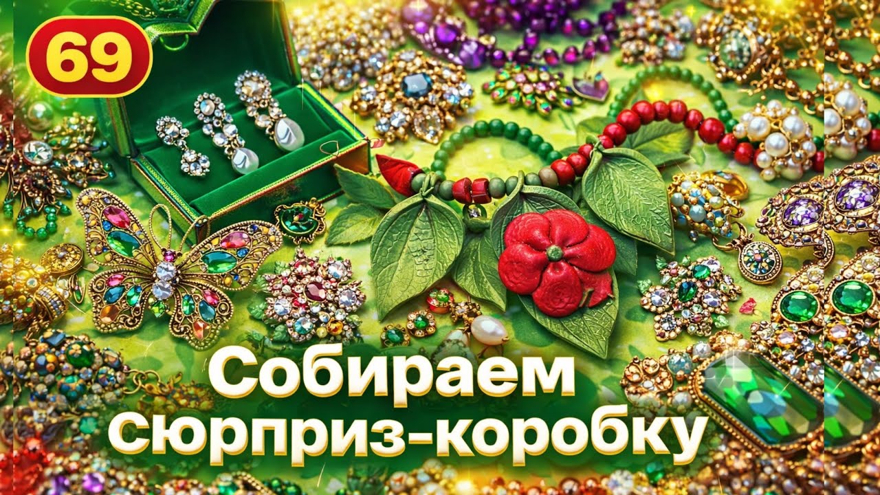 69. Собираем сюрприз коробку с винтажными украшениями