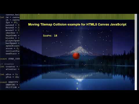 Moving tilemap collision example for HTML5 Canvas JavaScript