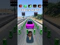 NOOB vs PRO vs HACKER vs HEROBRINE Car Jump Challenge! #3 🤫 🚗 #shorts #beamngdrive