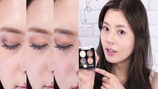 塗り方で簡単印象変え！ブラウンアイシャドウパレット｜C CHANNELメイク