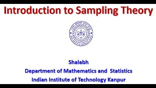 Introduction to the Course on Sampling Theory