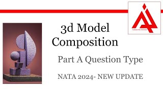 NATA 3d composition | 3d model in NATA | NATA part A drawing 3rd question | NATA 2024 | make model