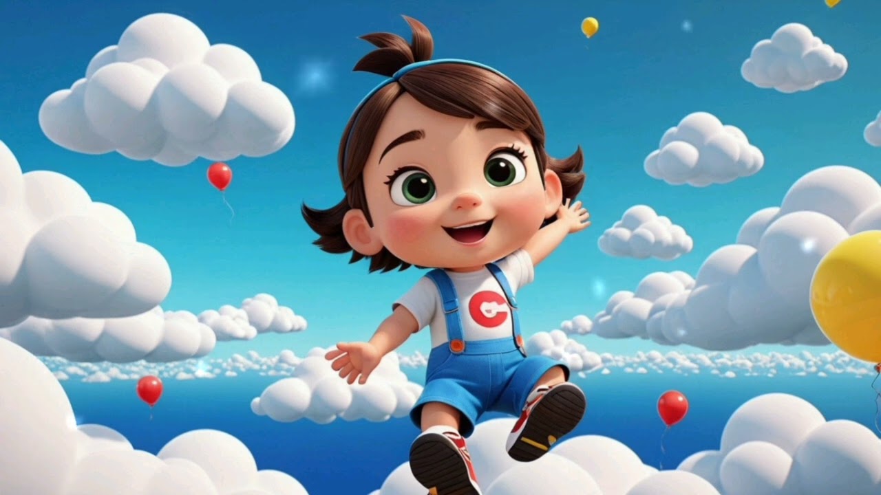 Bouncing on the Cloud! | Silly Sky Song for Kids