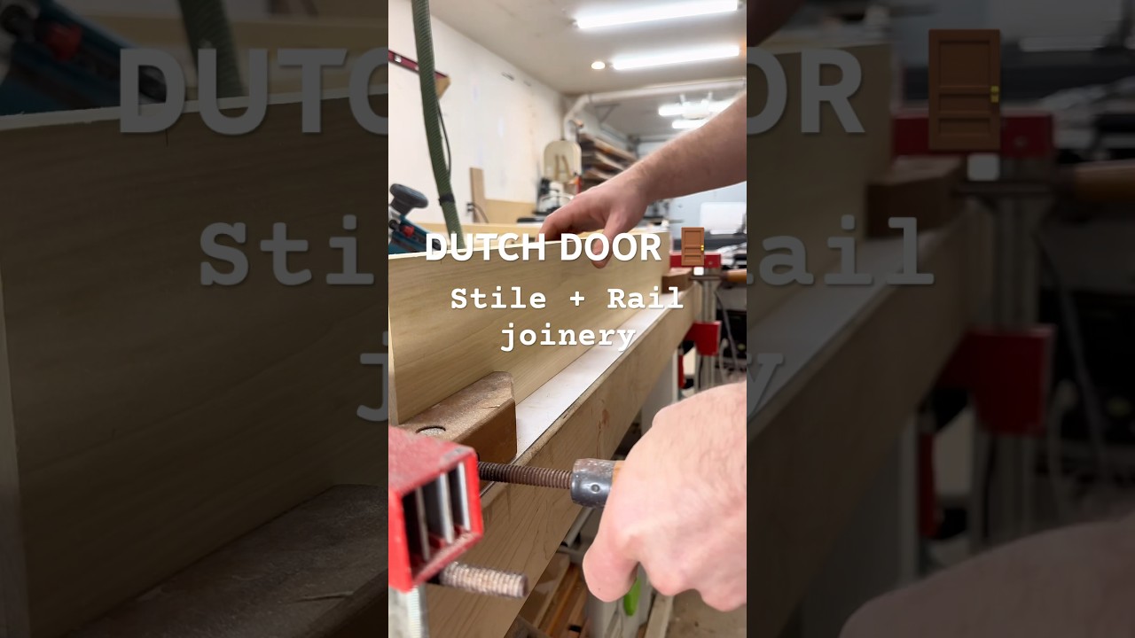 Custom Dutch door: stile and rail joinery!  🚪 