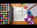 🎬 Satisfying Art Video 🍇 Cute Grapes Fruit Art: Relaxing Marker Coloring ✨