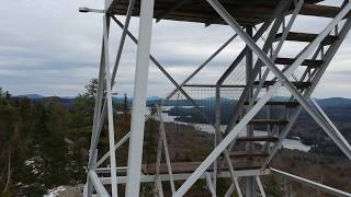 Trying To Fly Drone Up Bald Mountain Fire Tower In Wind
