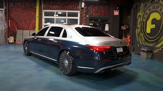 Match Highlights 2022 Maybach s580 Two Tone w/ Custom Logo Star headliner 2 tone w223 w222