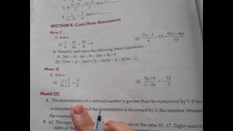 linear equation in one variable# solutions of ex 8.5 Maths Booster