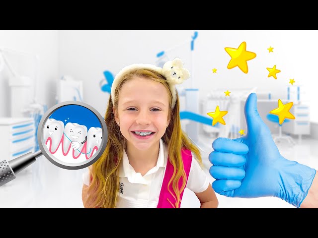 Papa tells Nastya about the importance of braces! Educational videos for children class=