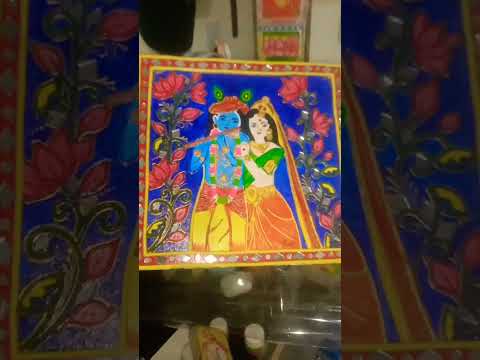 radha krishna lippan art