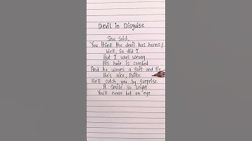 Thumbnail of 🎶😈 Devil in Disguise ~ Marino 🎤 #devilindisguise #marino #lyrics #trending #song #songlyrics #music