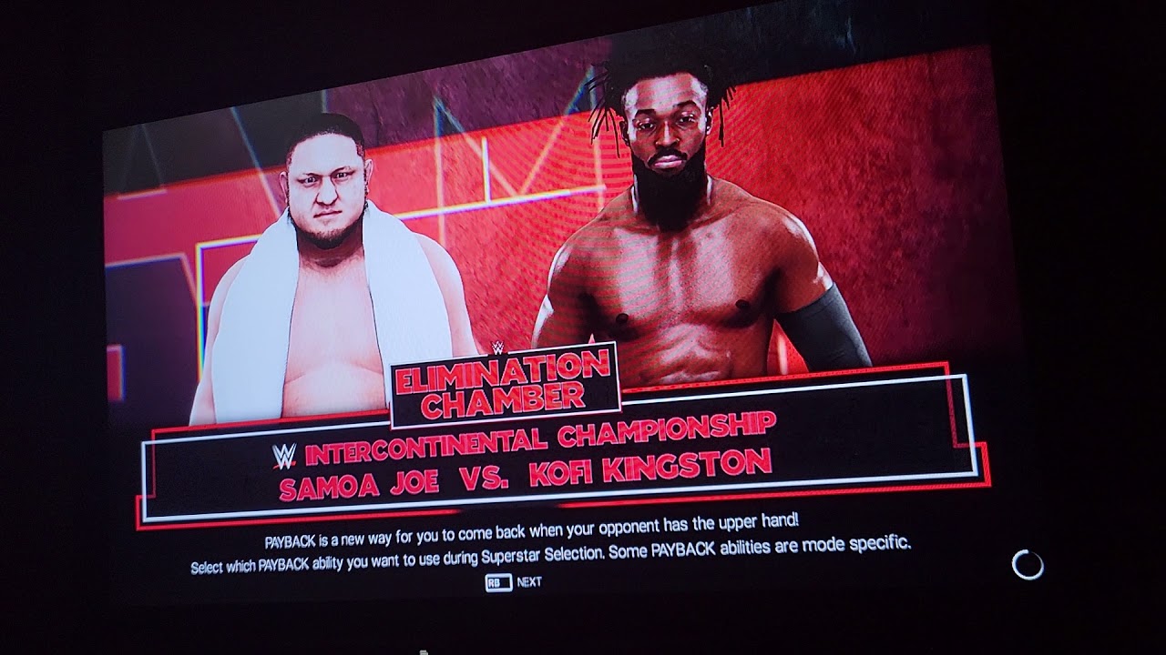 Kofi Kingston vs Samoa Joe for the intercontinental championship