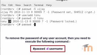 Redhat Linux 7 Tutorial (User and Group Management - Passwd Command )