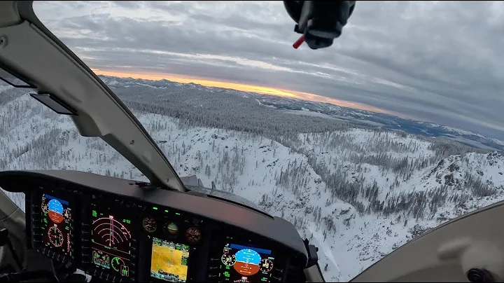 Bell 429 | Winter Wonderland Departure into Nighttime IFR