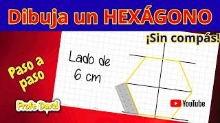 Draw a regular hexagon without a compass! / You'll only need your pencil and a ruler ✏️