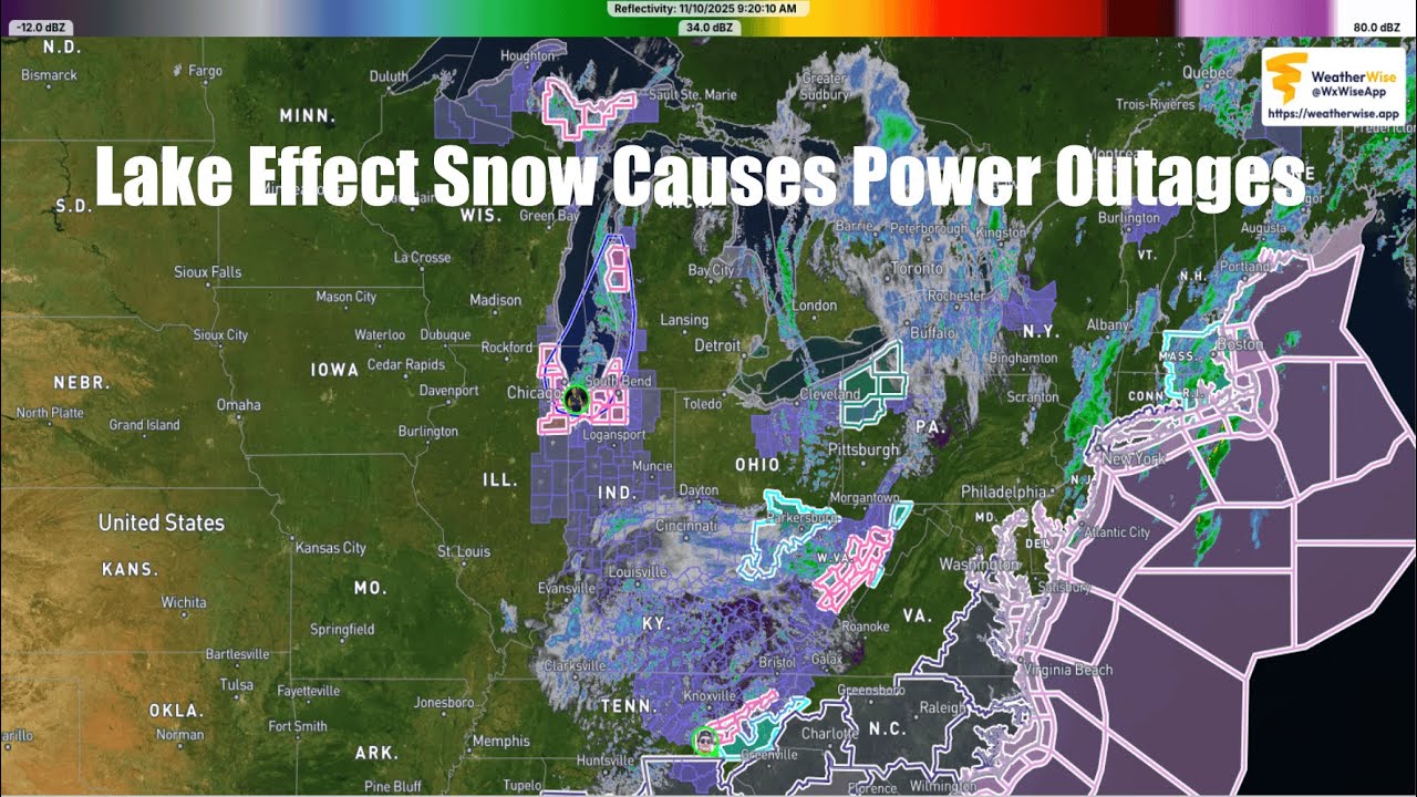 Lake Effect Snow Causes Power Outages - YouTube