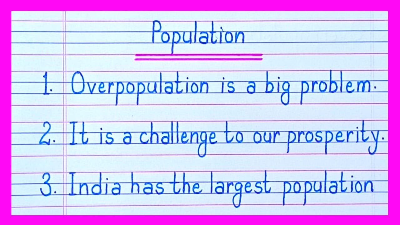 10 lines on Population in english/Essay on Population in english ...