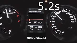 AUDI A5 3.2 FSI VS  S5 3.0 TFSI 0100 ACCELERATION TEST