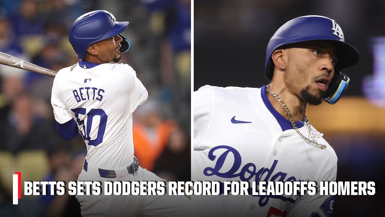 Mookie Betts sets Dodgers record with 29th leadoff homer