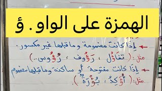 الهمزة على الواو